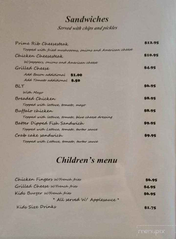 Jamison City Hotel - Benton, PA menu_pic