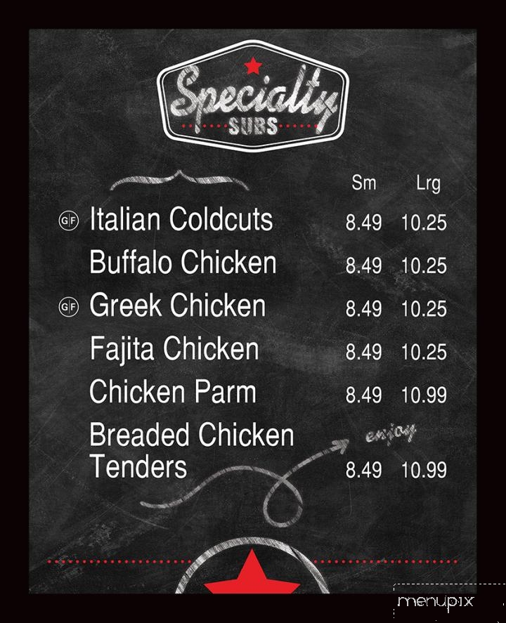 Super Submarine - Niagara Falls, ON menu_pic