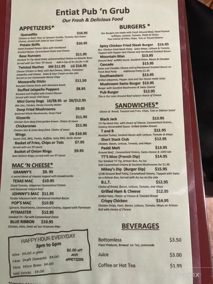 Entiat Pub 'n Grub - Entiat, WA menu_pic
