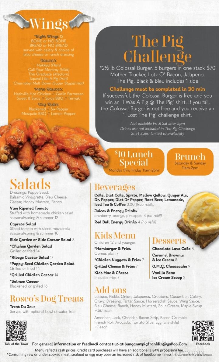 Bunganut Pig - Franklin, TN menu_pic