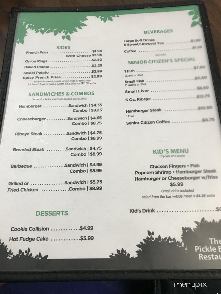 Pickle Barrel - Amory, MS menu_pic