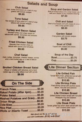 Ranch House Restaurant - Santee, CA menu_pic