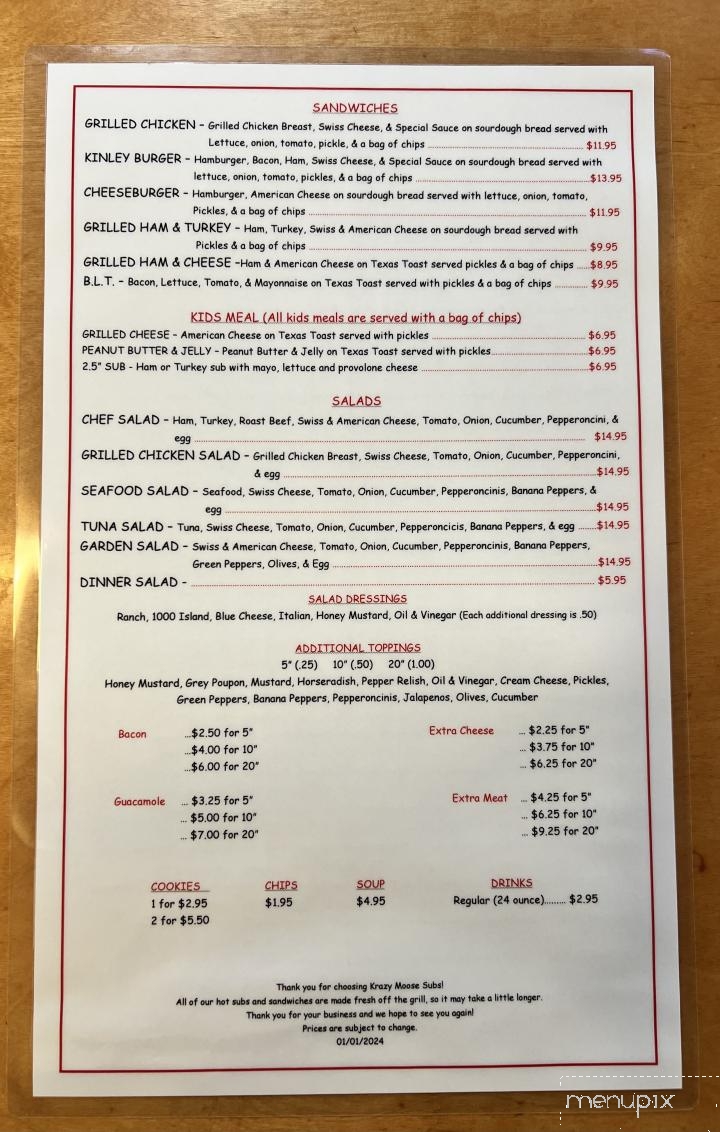 Krazy Moose Subs - Wasilla, AK menu_pic