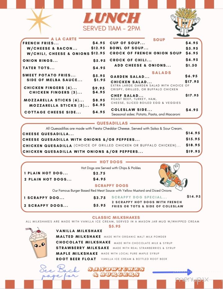 Scrappy's Diner - Fort Ann, NY menu_pic