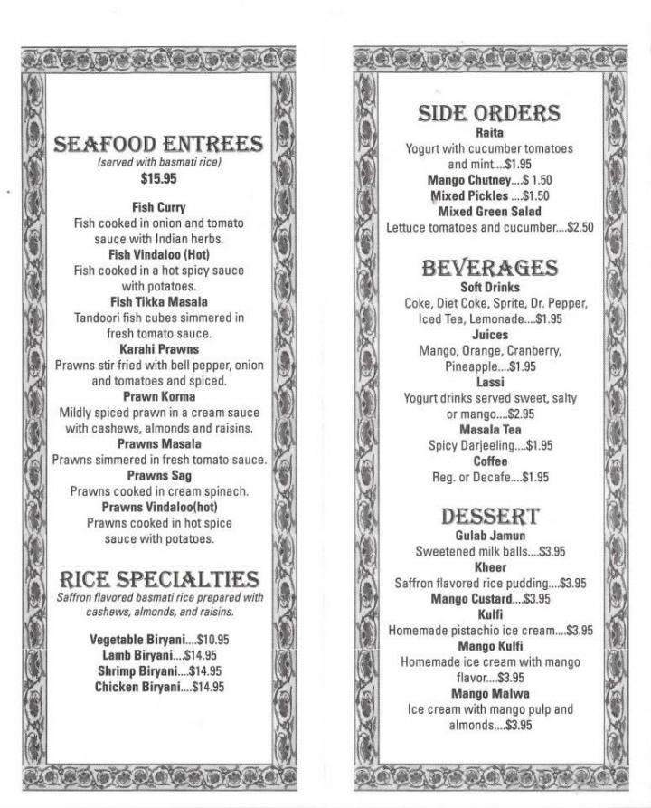 India's Oven - Swansea, IL menu_pic