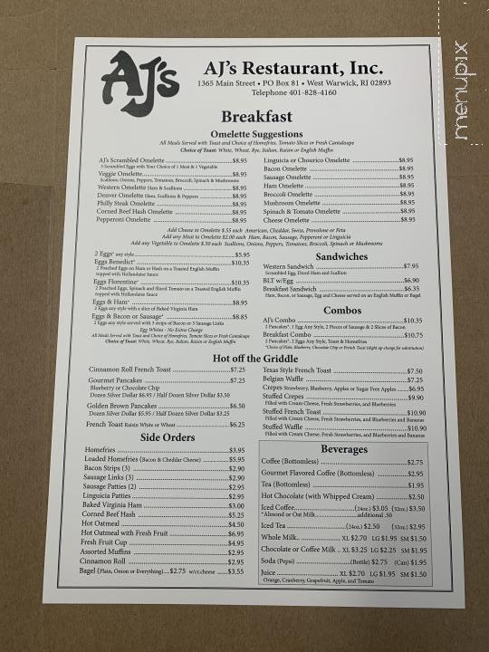 A J's Restaurant - West Warwick, RI