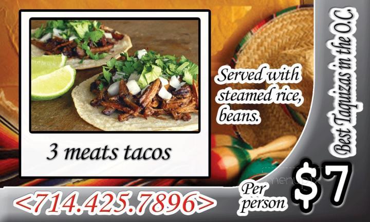 Aldo's Catering and Tacos - Santa Ana, CA menu_pic