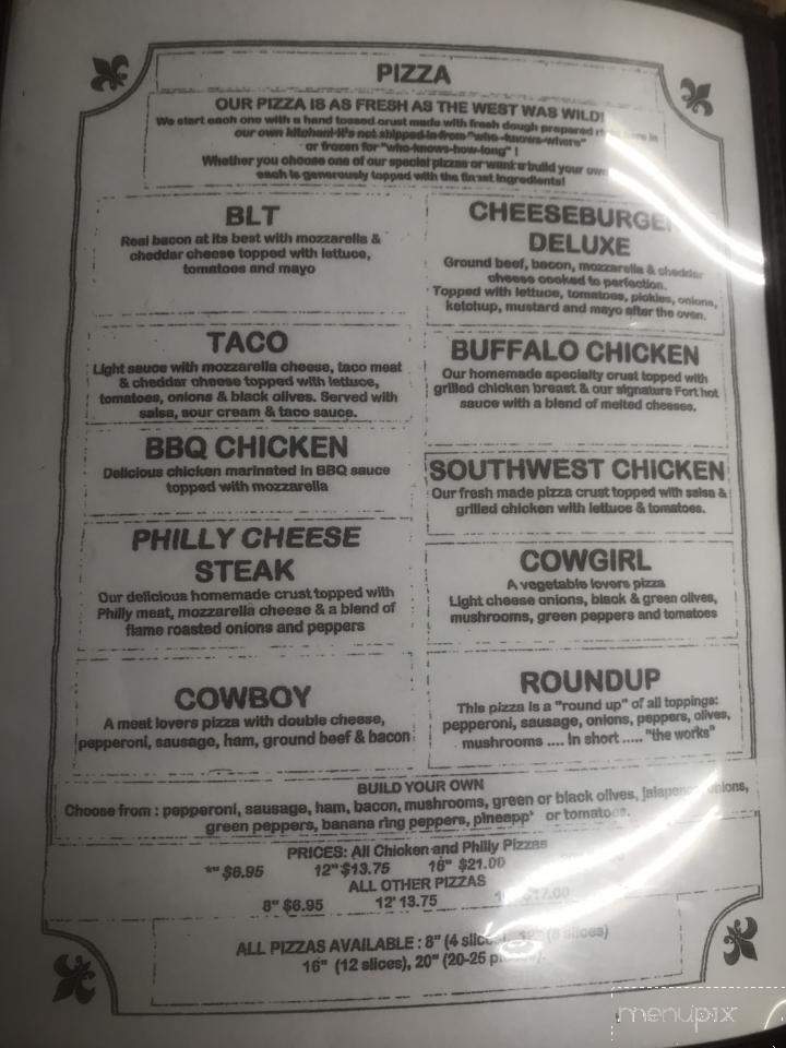 Fort - Sistersville, WV menu_pic