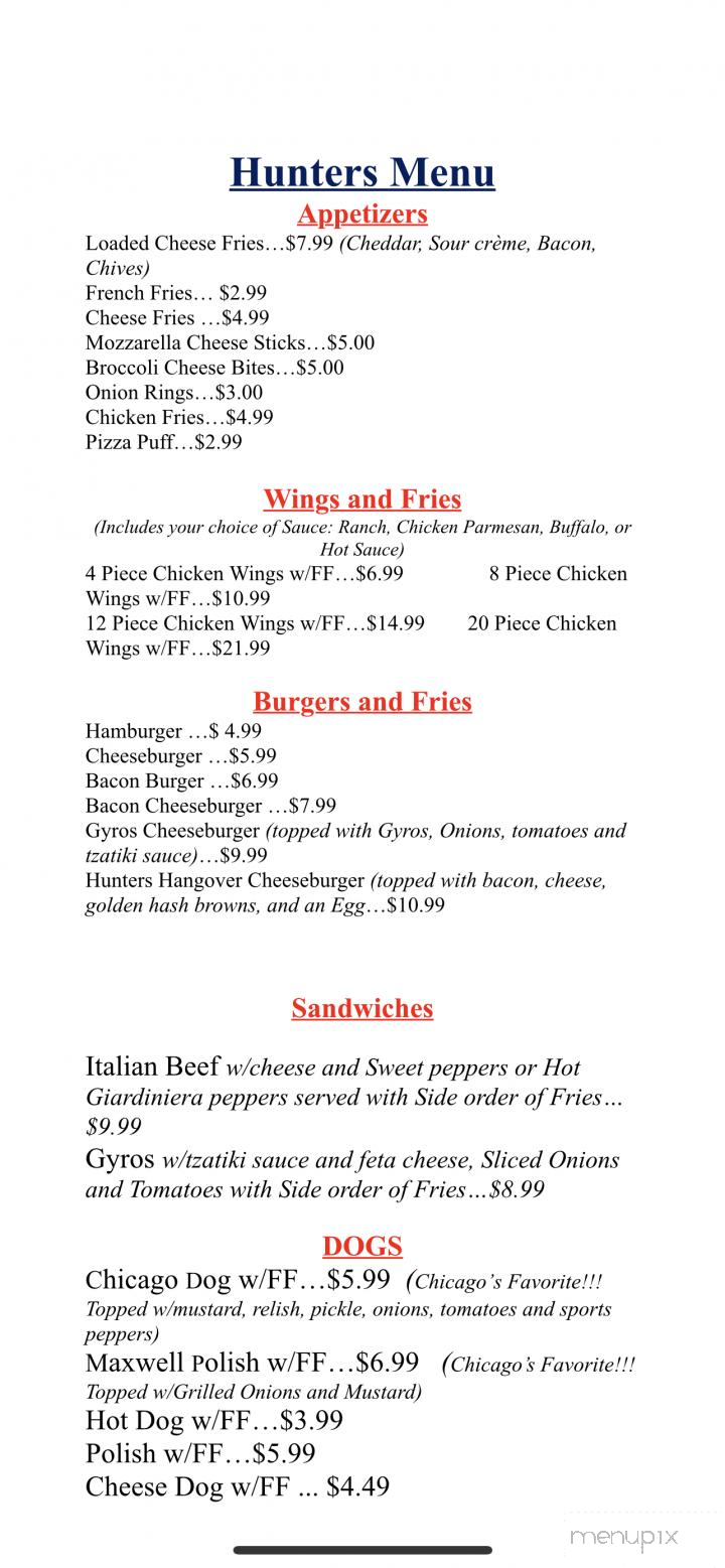Hunter's Inn - Gary, IN menu_pic