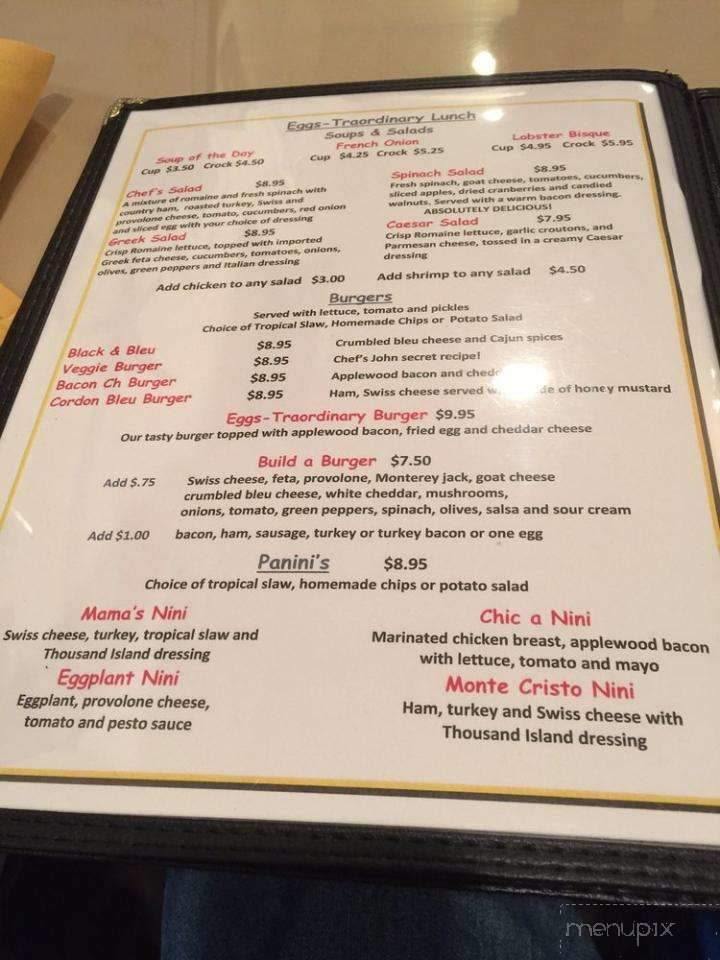 Eggstraordinary Cafe - Nokomis, FL menu_pic