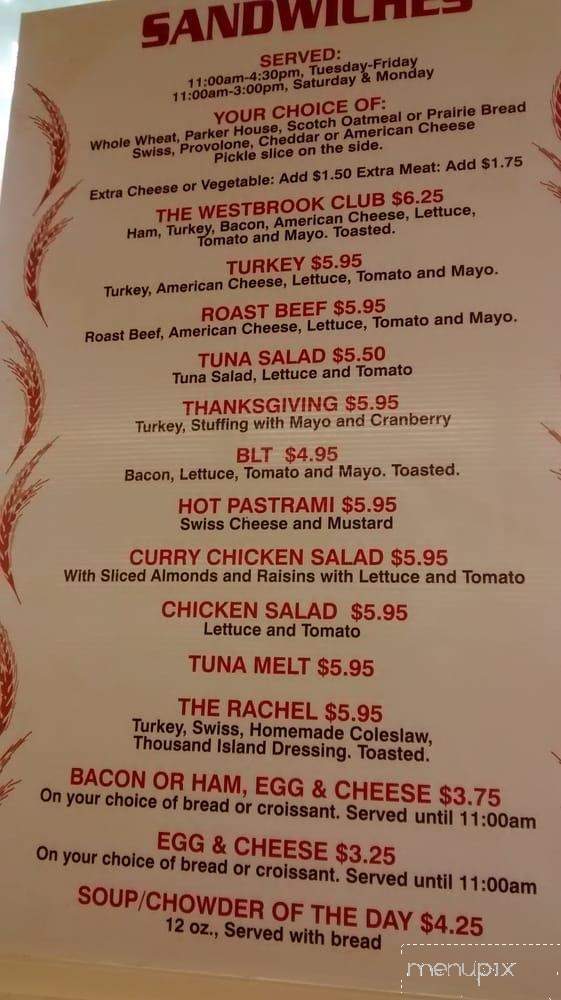 Bakers Bench - Westbrook, ME menu_pic