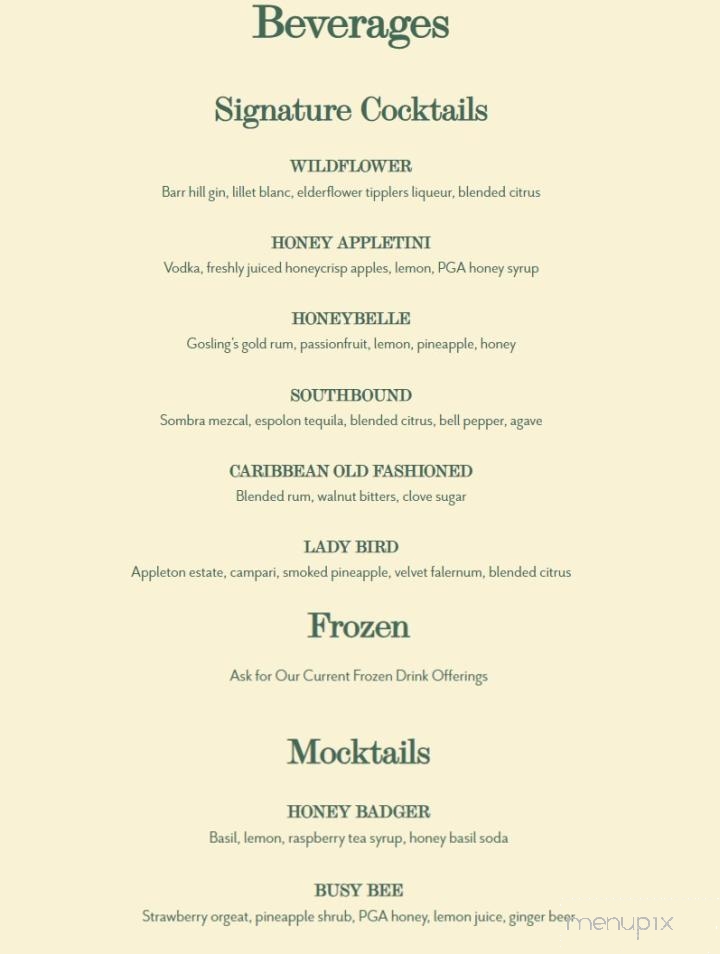 Honeybelle - Palm Beach Gardens, FL menu_pic