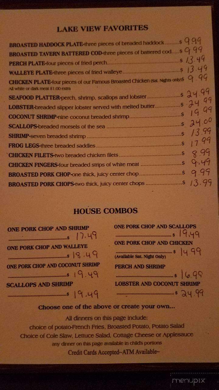 Lake View Inn - Markesan, WI menu_pic