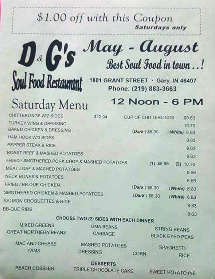 D & G Soul Food - Gary, IN