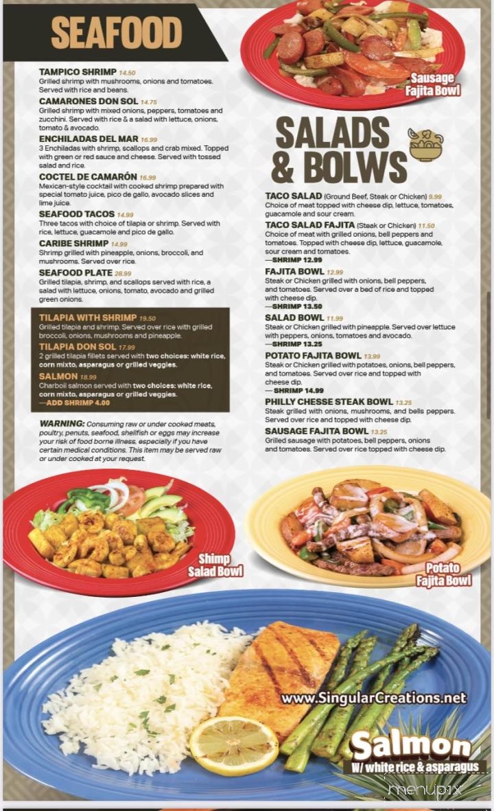 Don Sol - Carbondale, IL menu_pic