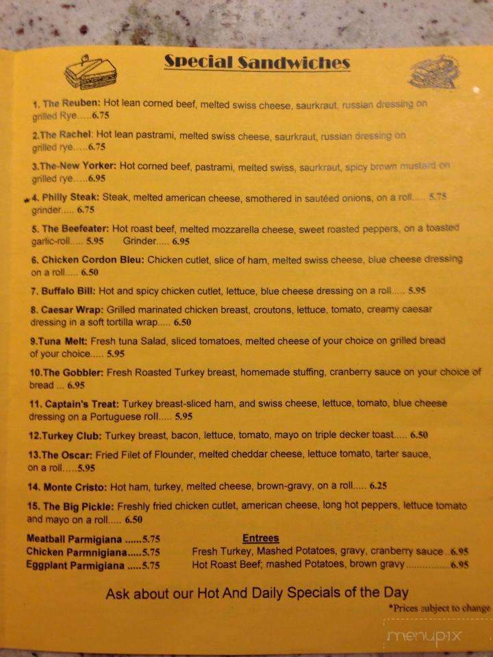 Menu of Pickle Barrel in Stratford, CT 06615