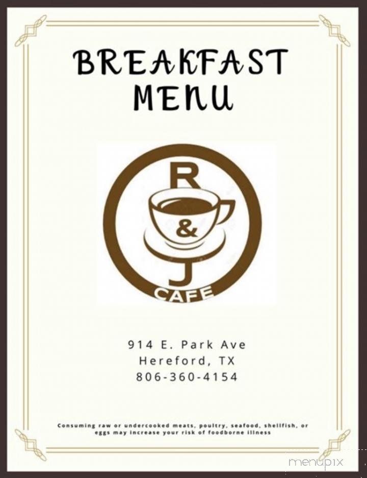 R & J Cafe - Hereford, TX menu_pic