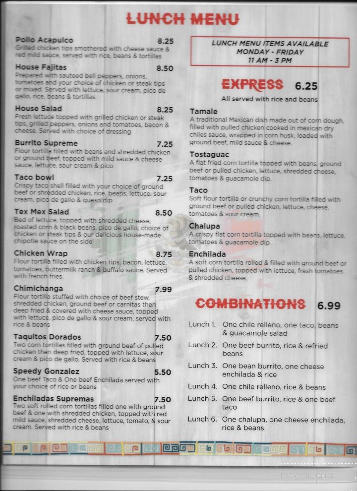La Esperanza Mexican Restaurant and Tienda - Tazewell, TN menu_pic