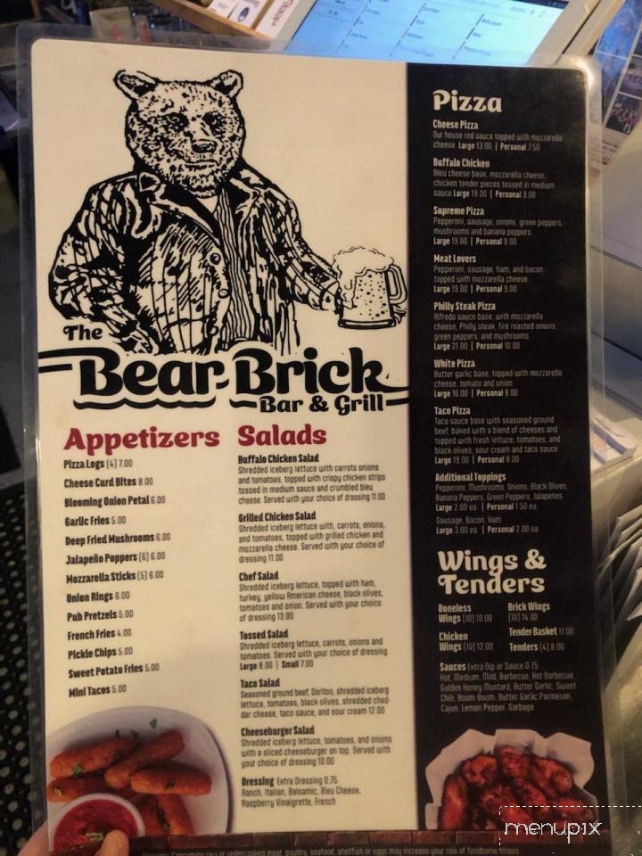 The Bear Brick - Little Valley, NY menu_pic