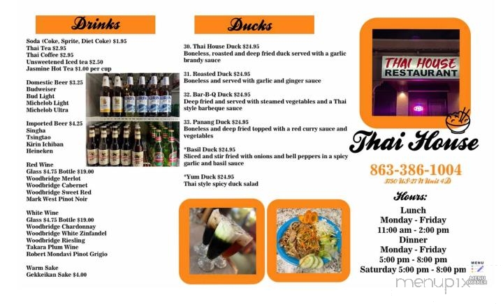 Thai House - Sebring, FL menu_pic