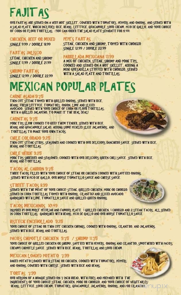Pepe's Mexican Grill - Jamestown, KY menu_pic