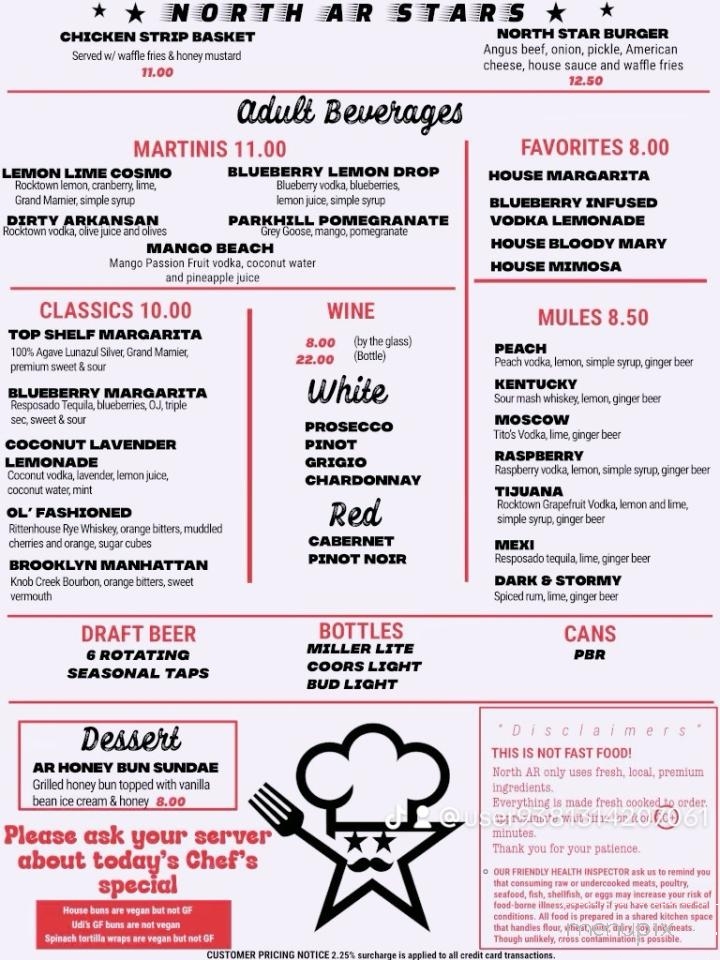 North Bar Popup - Searcy, AR menu_pic