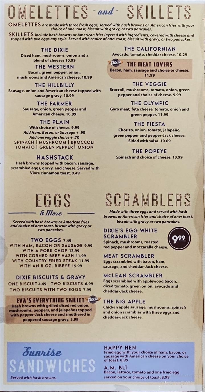 Dixie Cafe - McLean, IL menu_pic
