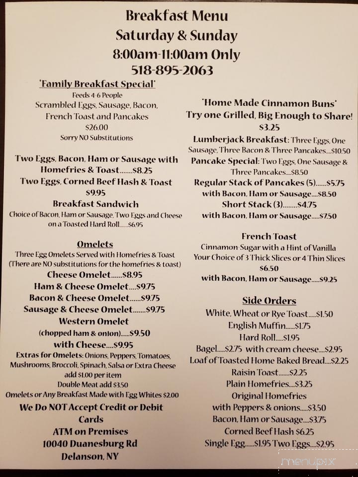 Gibby's Restaurant - Duanesburg, NY menu_pic