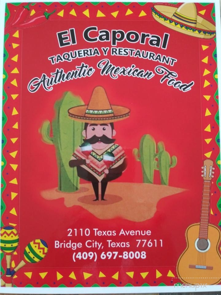 El Caporal - Bridge City, TX menu_pic
