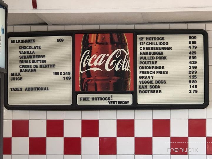 Rocky's Drive-In - Guelph, ON menu_pic