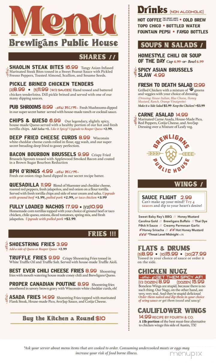 Brewligans - Trenton, MI menu_pic
