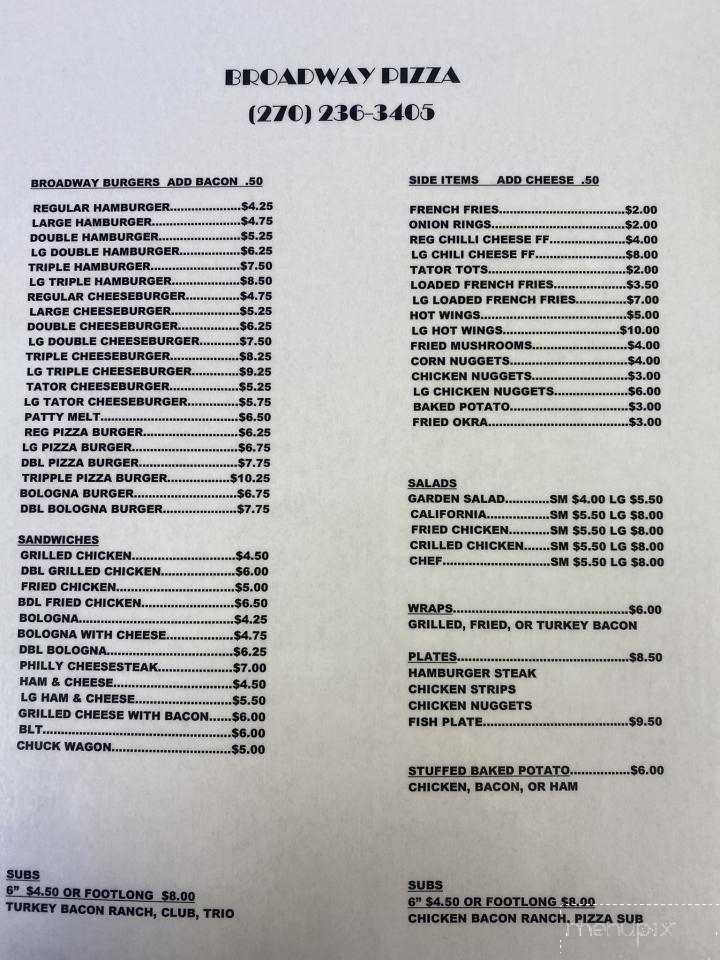 Broadway Pizza - Hickman, KY menu_pic