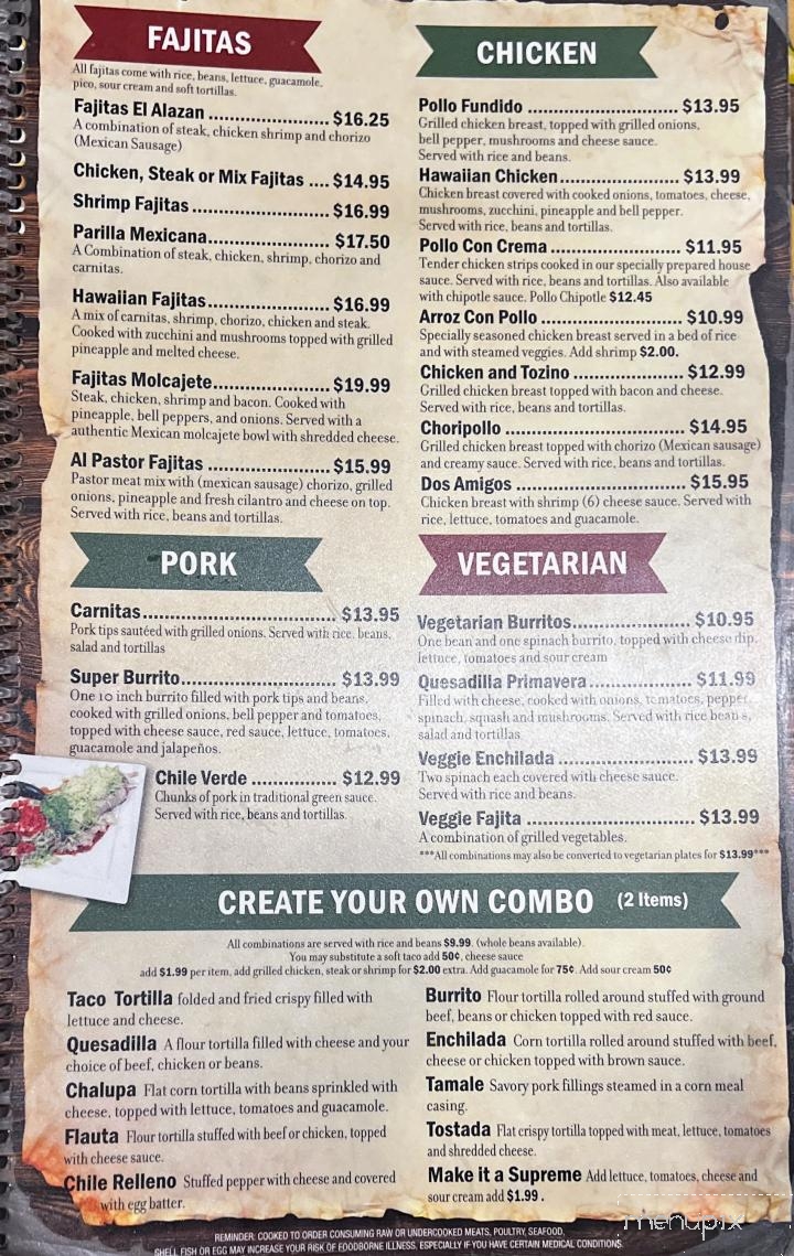 El Alazan Mexican Restaurant - Augusta, GA menu_pic