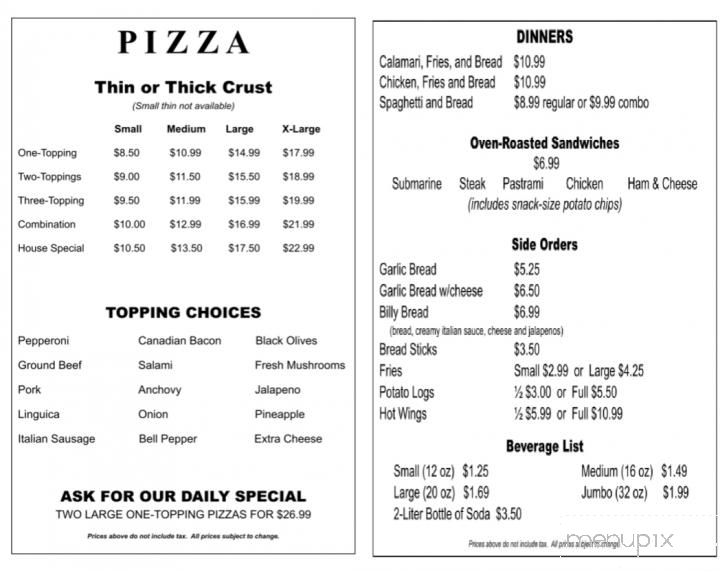 Orosi Pizza House - Orosi, CA menu_pic