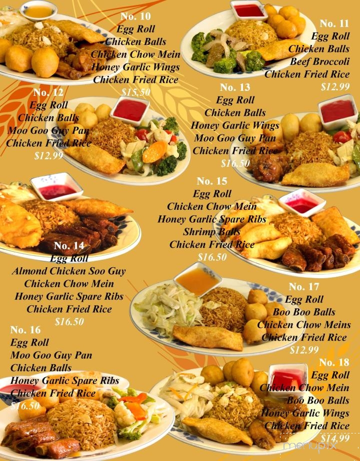 Tran's Place Restaurant - Moncton, NB menu_pic