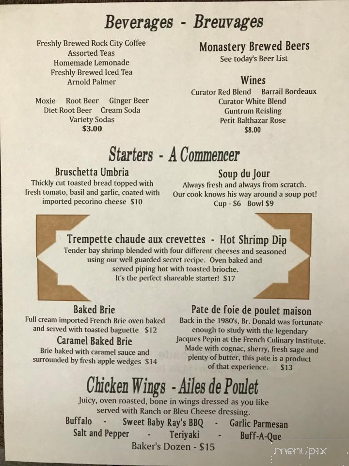 Friars' Brewhouse - Bucksport, ME menu_pic