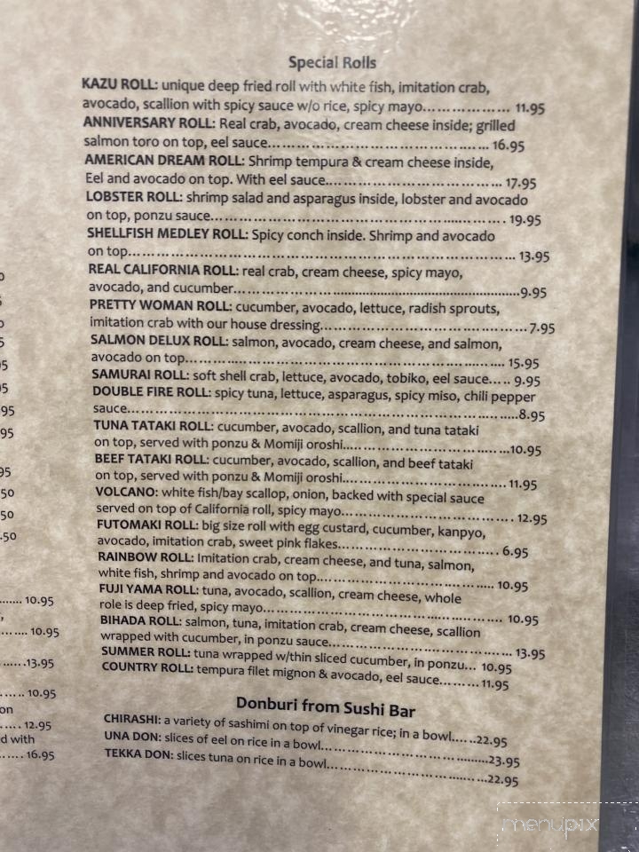 Kazu - Stuart, FL menu_pic