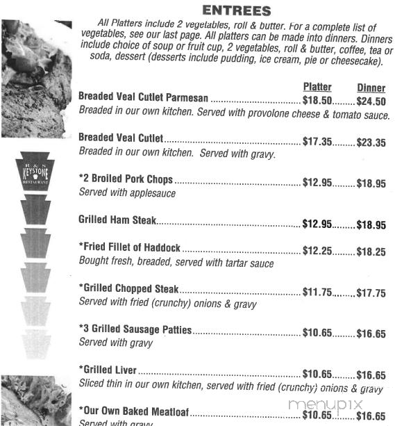 R & S Keystone Diner - Telford, PA menu_pic