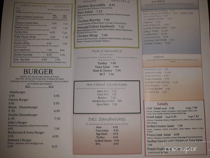 Gaby's Family Restaurant - Clearwater, FL menu_pic