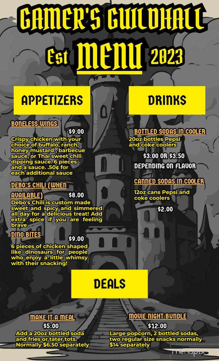Gamer's Guildhall - Morehead City, NC menu_pic