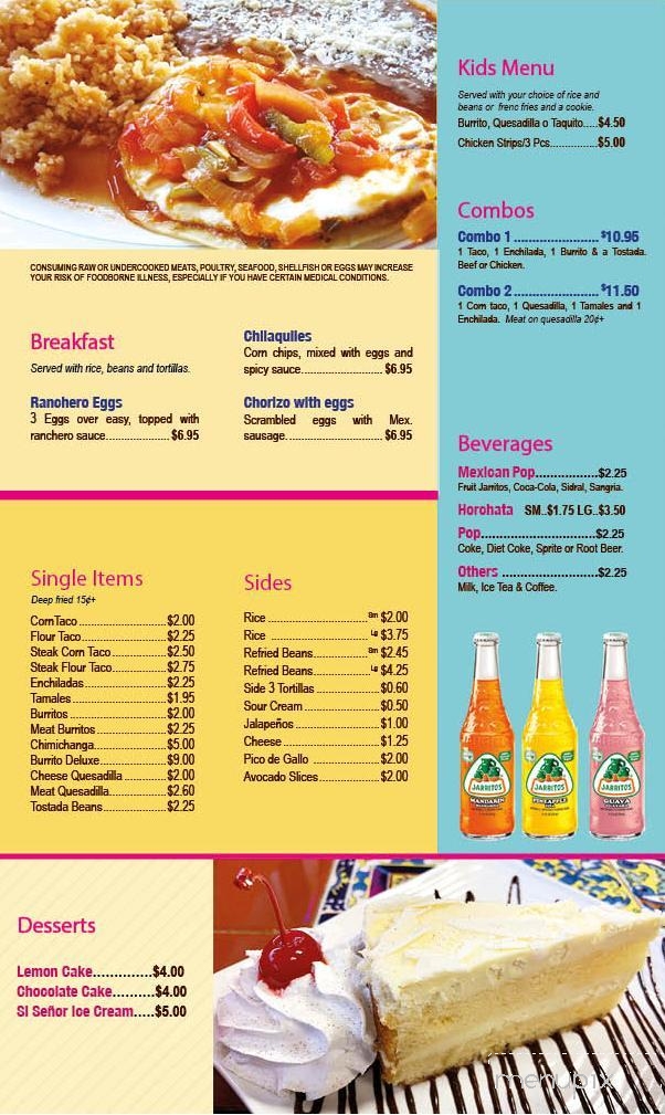 Si Senor - Riverview, MI menu_pic