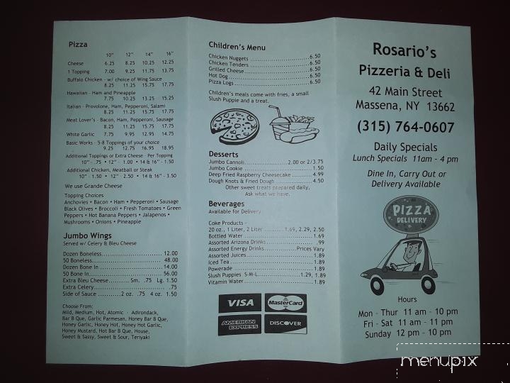 Rosario's Deli - Massena, NY menu_pic