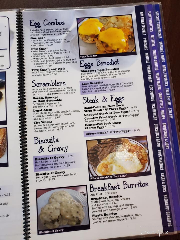 Blueberry Pancake House - Monroeville, IN menu_pic