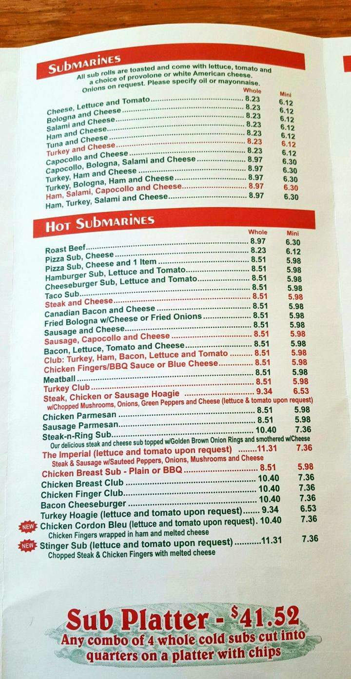 Imperial Pizza - Buffalo, NY menu_pic