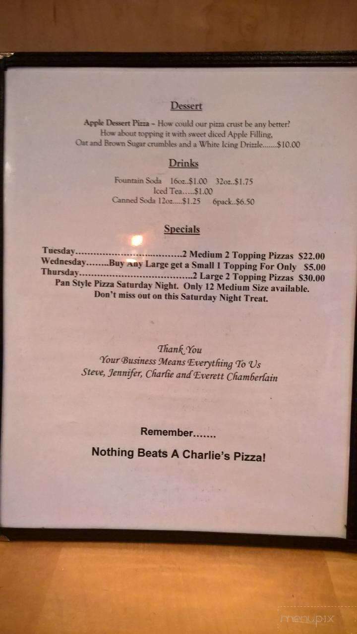 Charlie's Pizza - Kenai, AK menu_pic