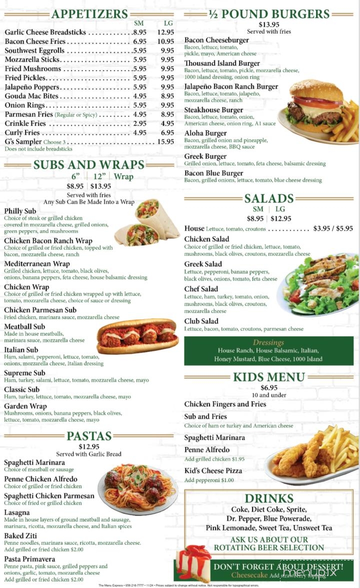 O'Berry's - Bowdon, GA menu_pic