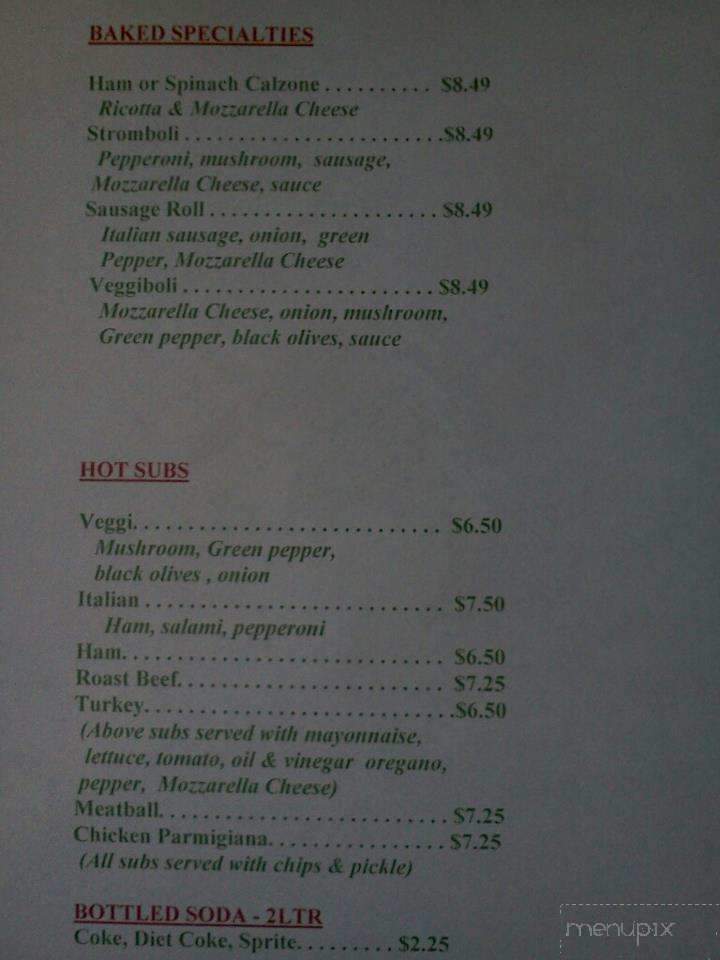 Frank's Pizza - Carolina Beach, NC menu_pic