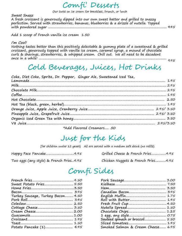 Comfi - Old Bridge Township, NJ menu_pic