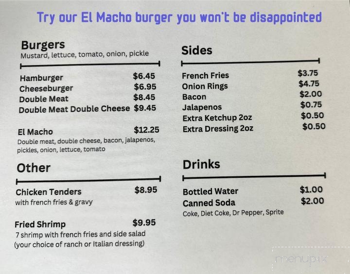 Gary's Grill - Del Valle, TX menu_pic