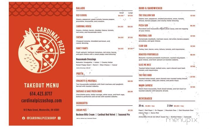 Cardinal Pizza - Westerville, OH menu_pic